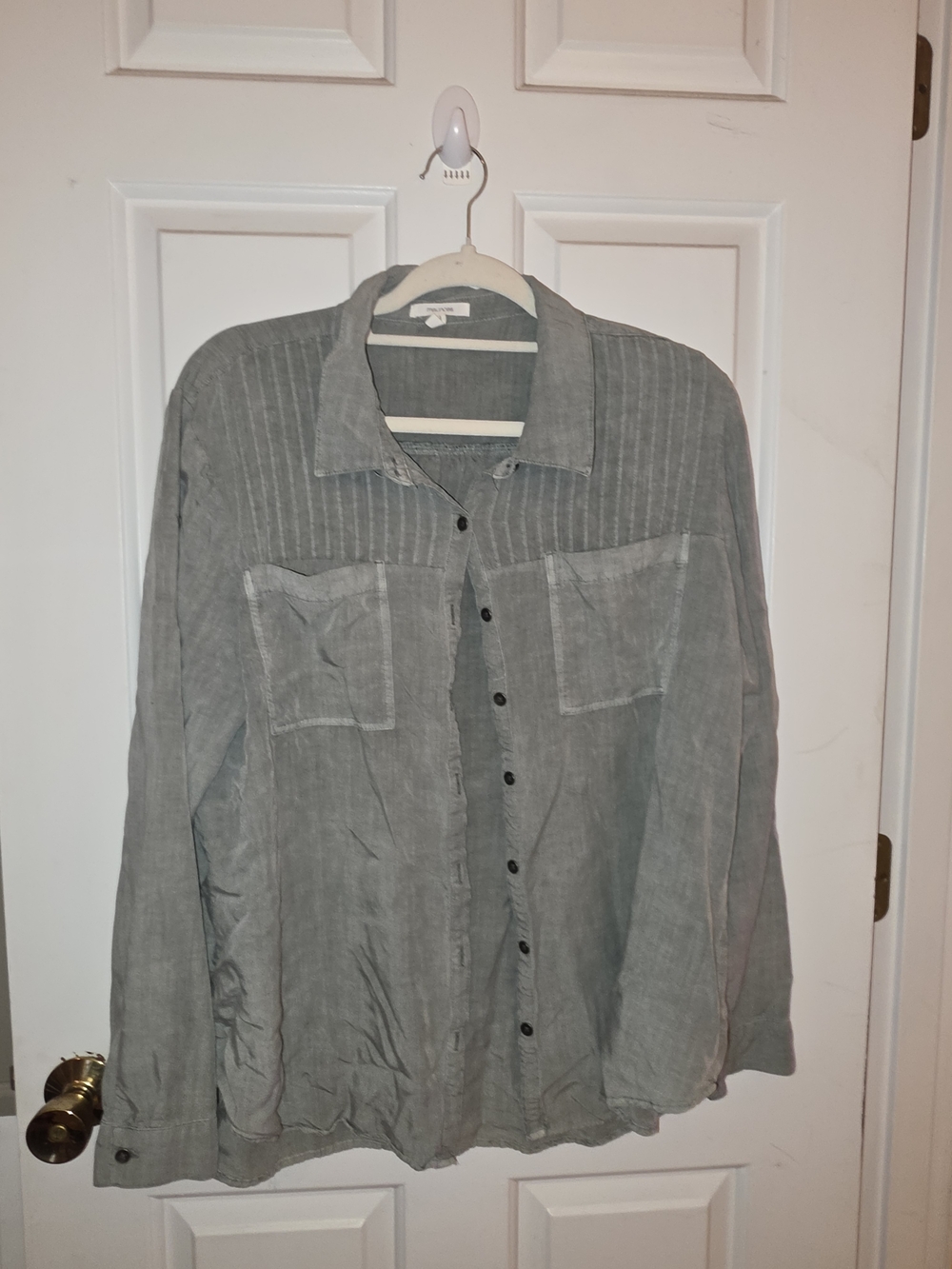 Maurices Gray Corduroy Button-Down Shirt
